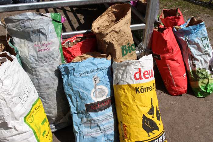 Säcke nach der Schur